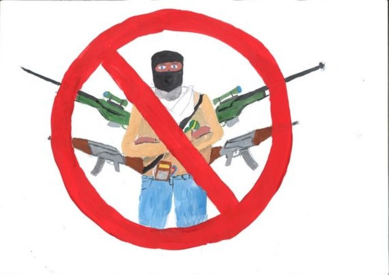 Почему террористам завязывают глаза. Террорист рисунок. Терроризм иллюстрации. Против терроризма.